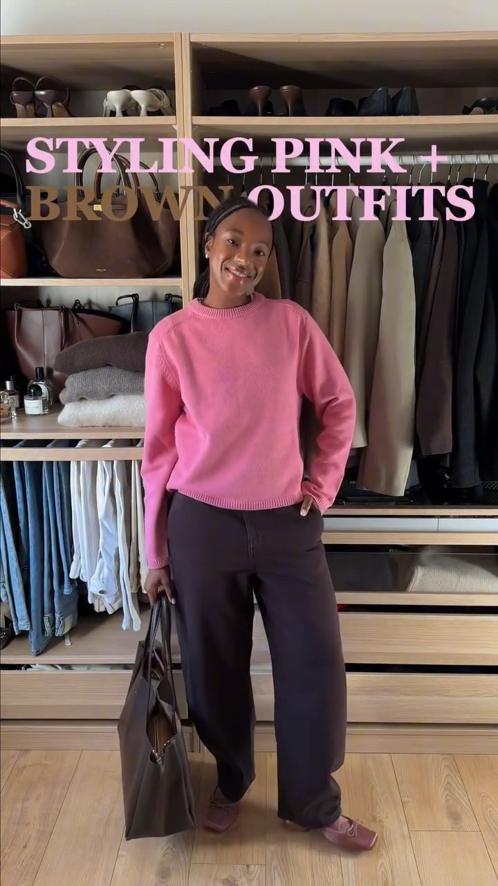 Styling fun pink and brown outfits with @marksandspencer @marksandspencerstyle #MyMarks AD 🌟

#styleinspiration #monochrome #popsofcolor #fashionreels