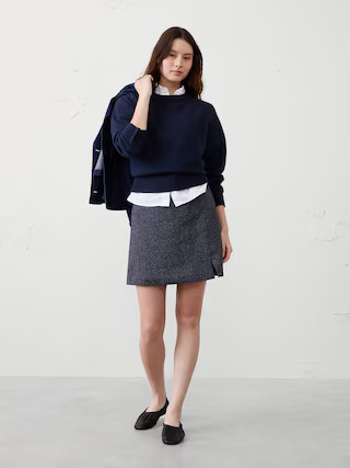 Herringbone Mini Skirt | Banana Republic Factory