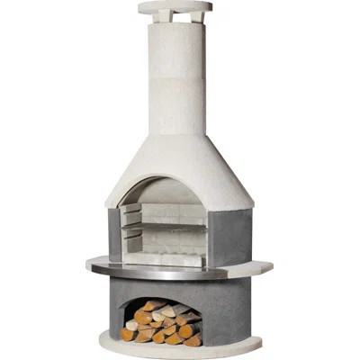 Wellington 81.9" H Concrete Outdoor Fireplace | Wayfair North America