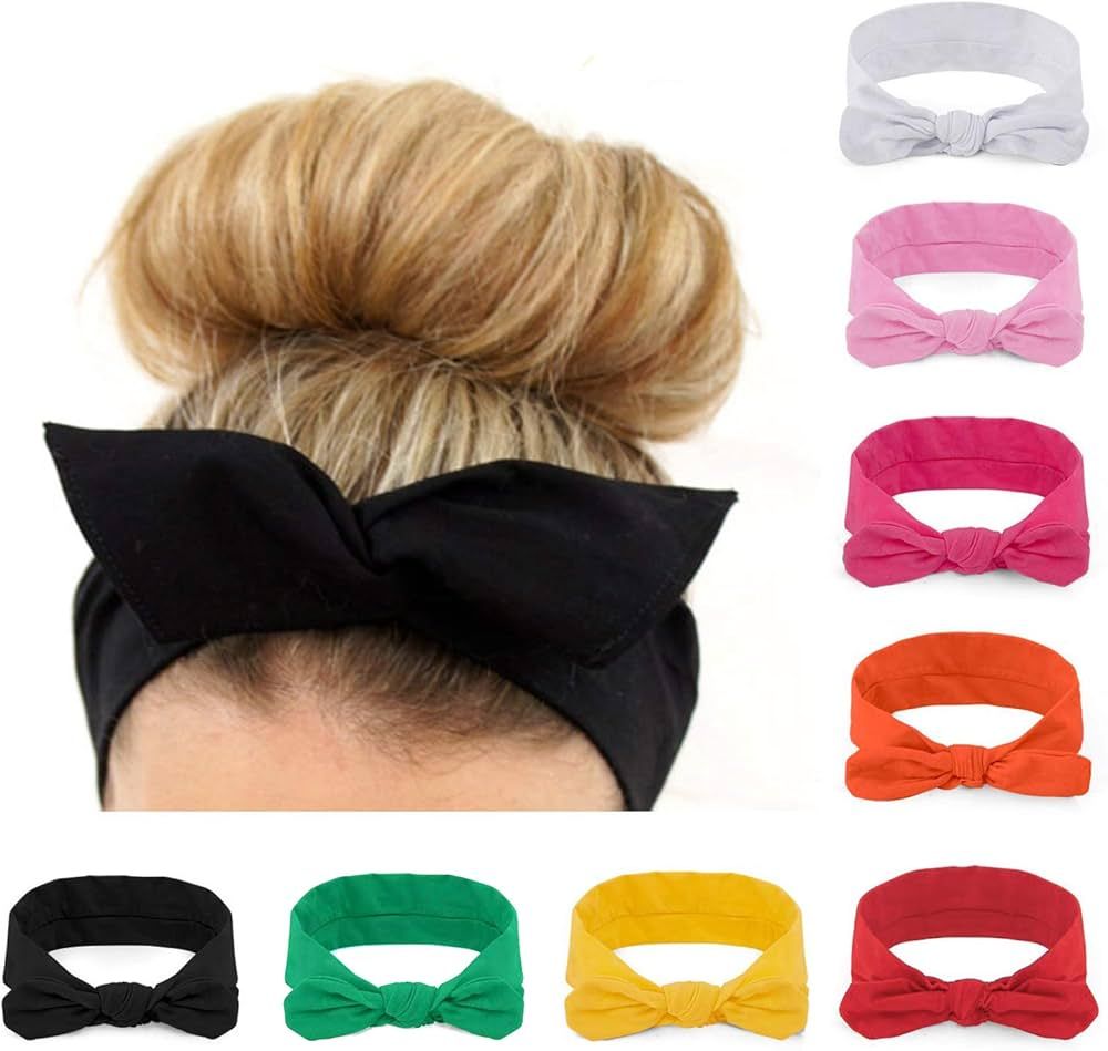 habibee Women Headbands Turban Headwraps Hair Band Bows Accessories for Fashion or Sport 8 Pcs fo... | Amazon (US)