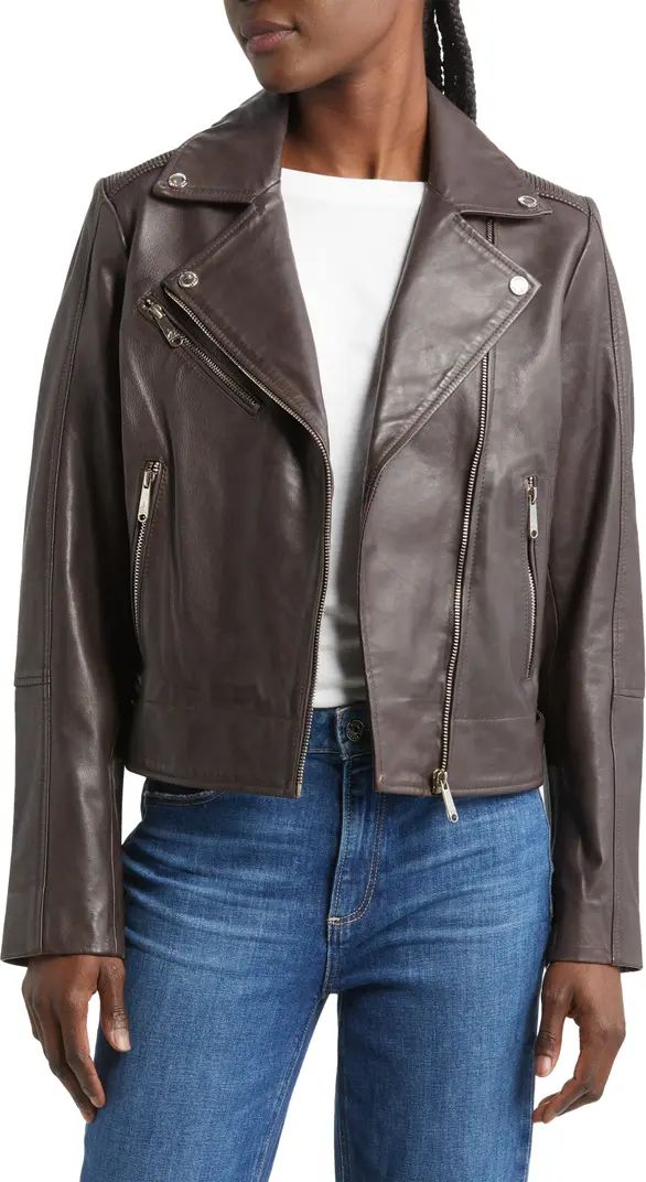 Washed Leather Moto Jacket | Nordstrom