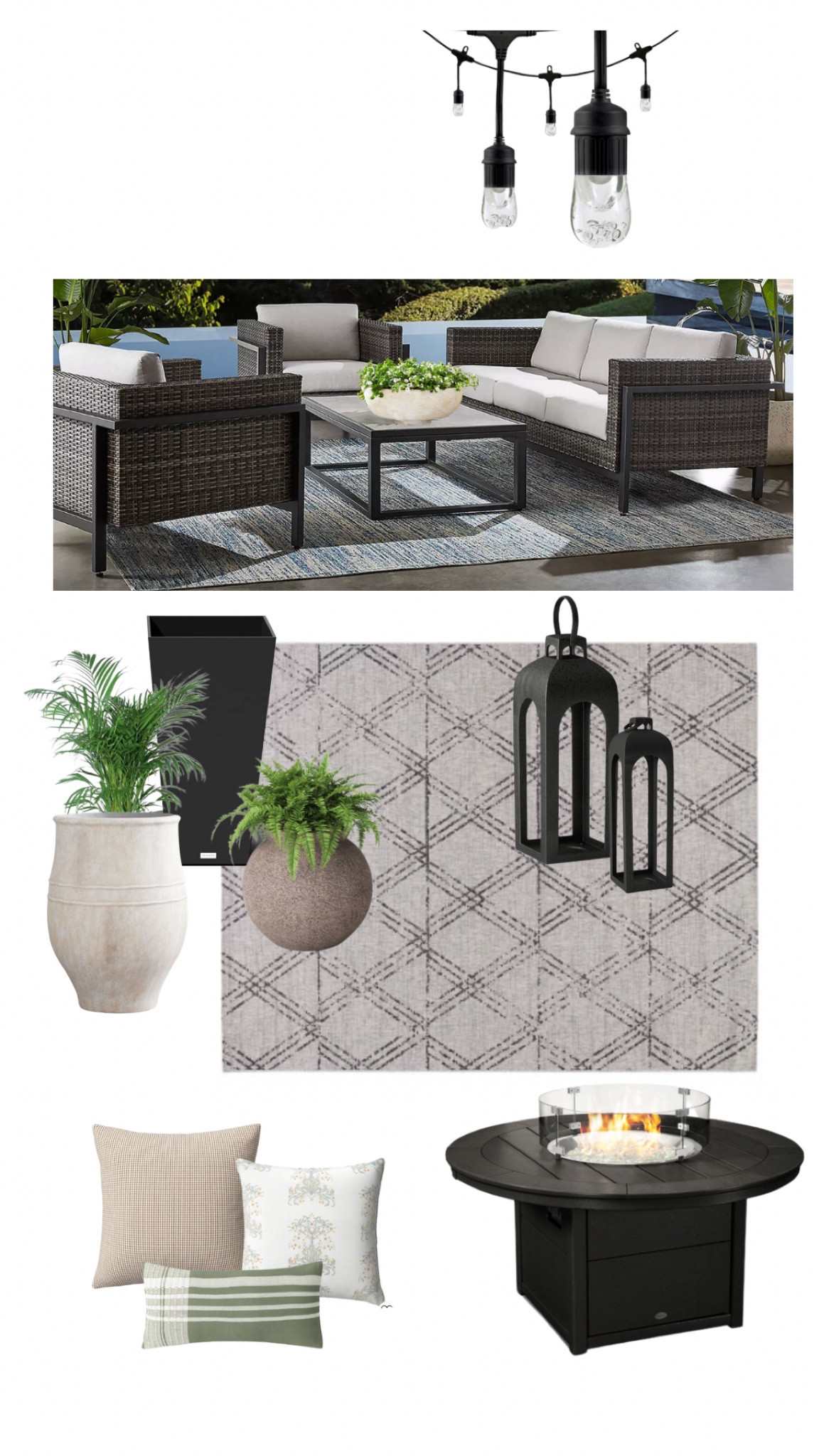 Outdoor patio Inspo. Outdoor planters, outdoor furniture for entertaining. 

#LTKFind #LTKSeasonal #LTKhome