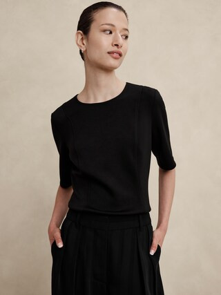 Soft Touch Fitted Top | Banana Republic Factory