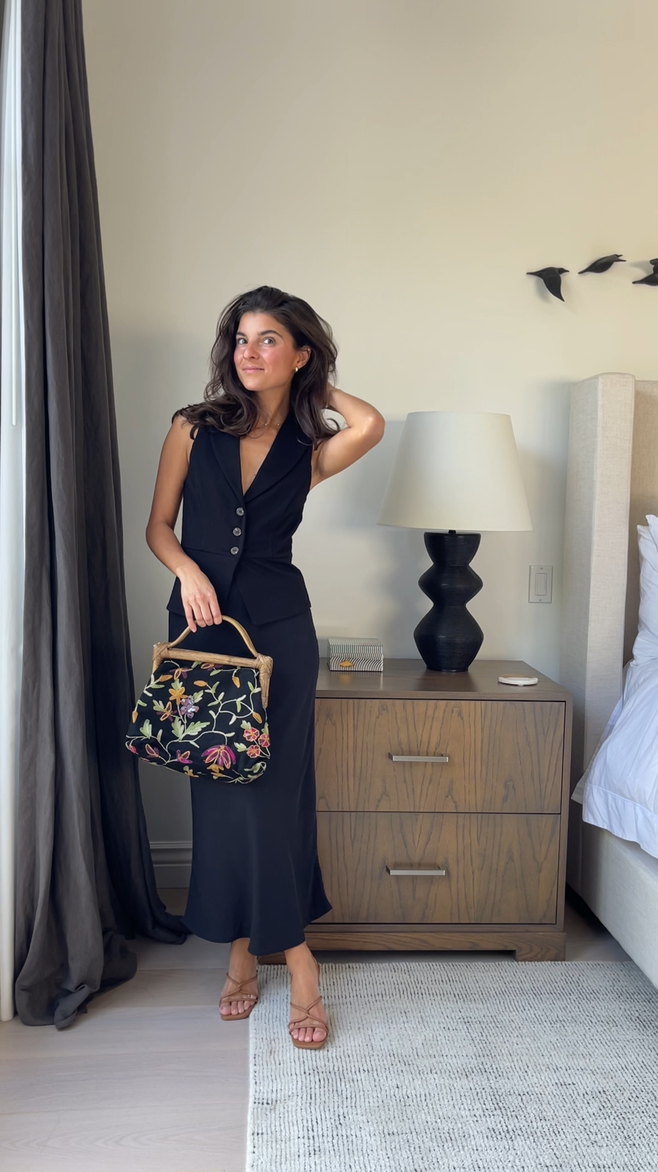 wedding guest cocktail party outfit 
vest is from Lulus & sold out, skirt is from years ago Abercrombie! I’m linking similar pieces to recreate the outfit!

#LTKfindsunder100 #LTKwedding #LTKstyletip