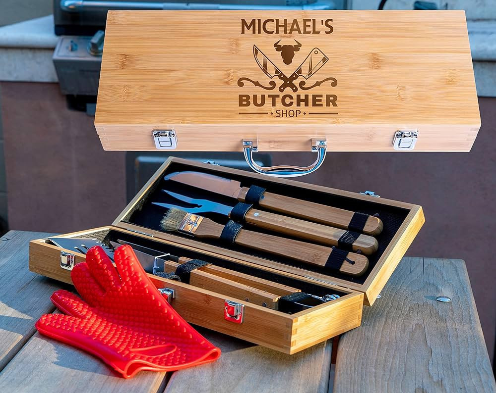 Engrave My Memories Grill Accessories, BBQ Grilling Tools Set, Portable 11-Piece Barbeque Utensil... | Amazon (US)