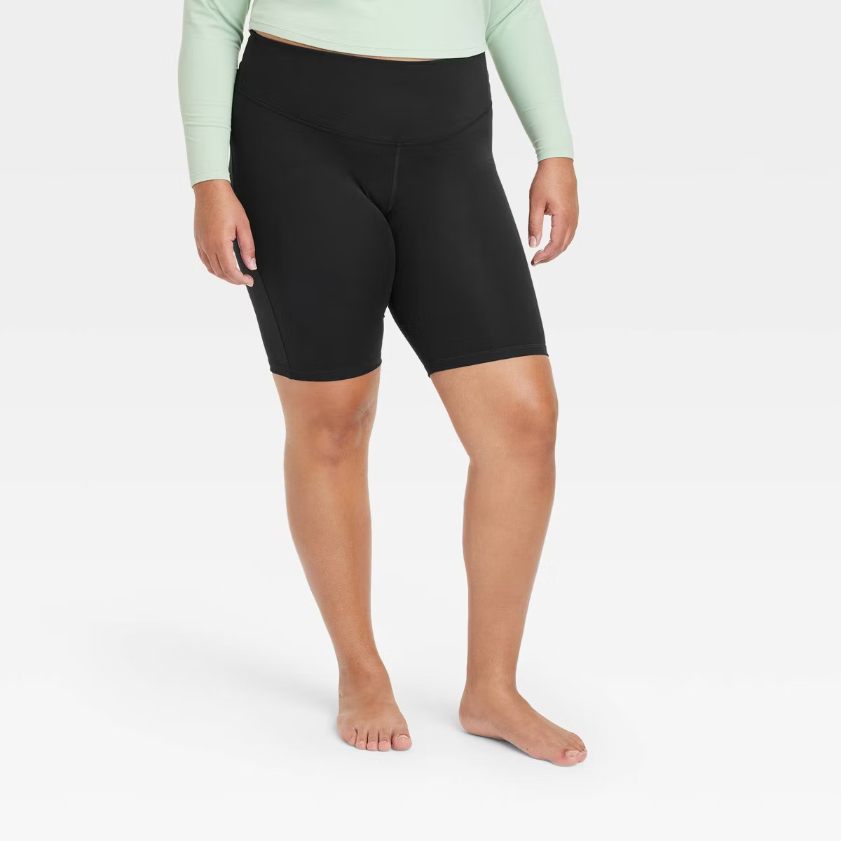 Women's Brushed Sculpt High-Rise Bike Shorts 10" - All In Motion™ | Target