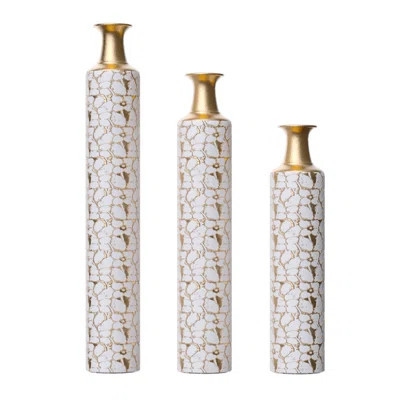 Large Floor Vases Set Of 3 - 32"/28"/24" Vintage Metal Vases, Antique Worn Decorative High Vases For Living Room, Entryway | For Twigs, Dried Flowers | Wayfair North America