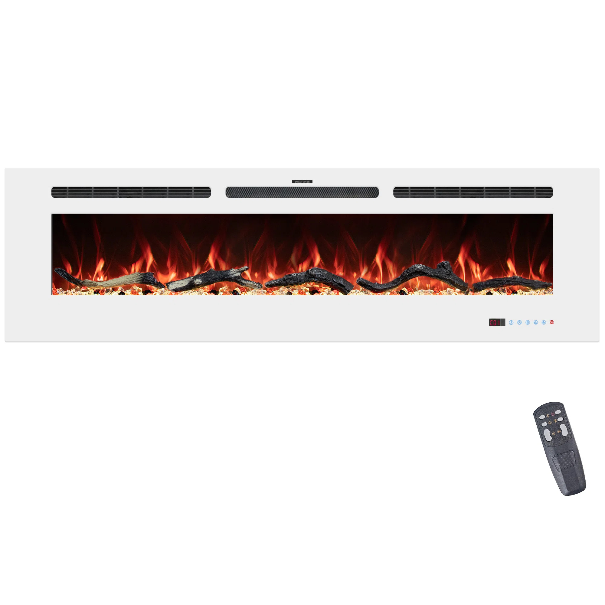 Symple Stuff Berni Recessed Wall Mounted Electric Fireplace & Reviews | Wayfair | Wayfair North America
