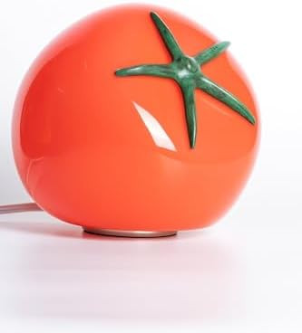 Table Lamp Tomato Red Glass Funky Lamp, USB Powered, Dimmable Cute Kawaii Novelty Accent Light fo... | Amazon (US)
