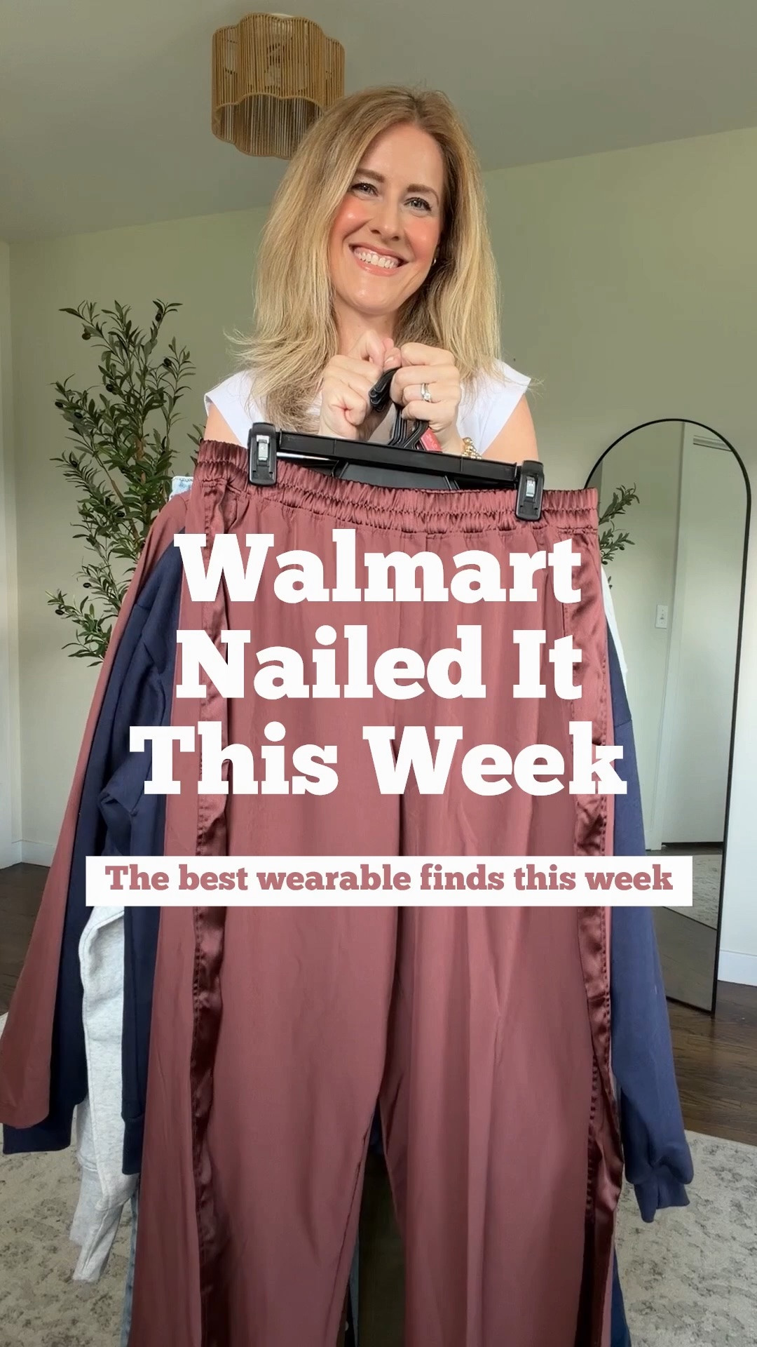 Walmart finds I’m loving this week! Size wise I’m a small/medium, here’s what I got:  crewneck sweatshirt size medium, wide leg fleece pants medium, polka dot dress medium, stripe cardigan small, olive pants small, ruched peplum top size small, patch pocket jeans 6, brown active pants medium, brown active tee medium. #walmartfashion

#LTKOver40