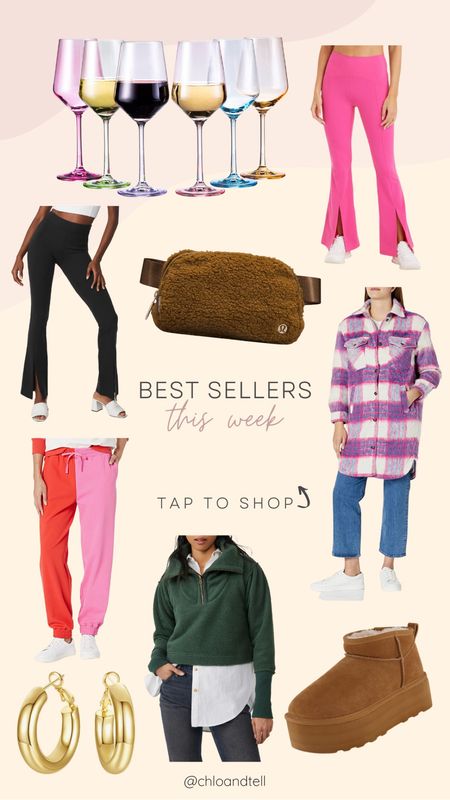 My top sellers! Colorful Estelle vibes wine glasses, lululemon everywhere fleece belt bag, alo yoga flutter leggings, target, free people, Valentine’s Day,

#LTKSeasonal #LTKFind