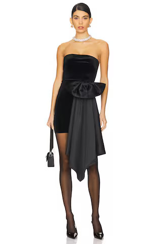 MORE TO COME Clea Velvet Dress in Black from Revolve.com | Revolve Clothing (Global)