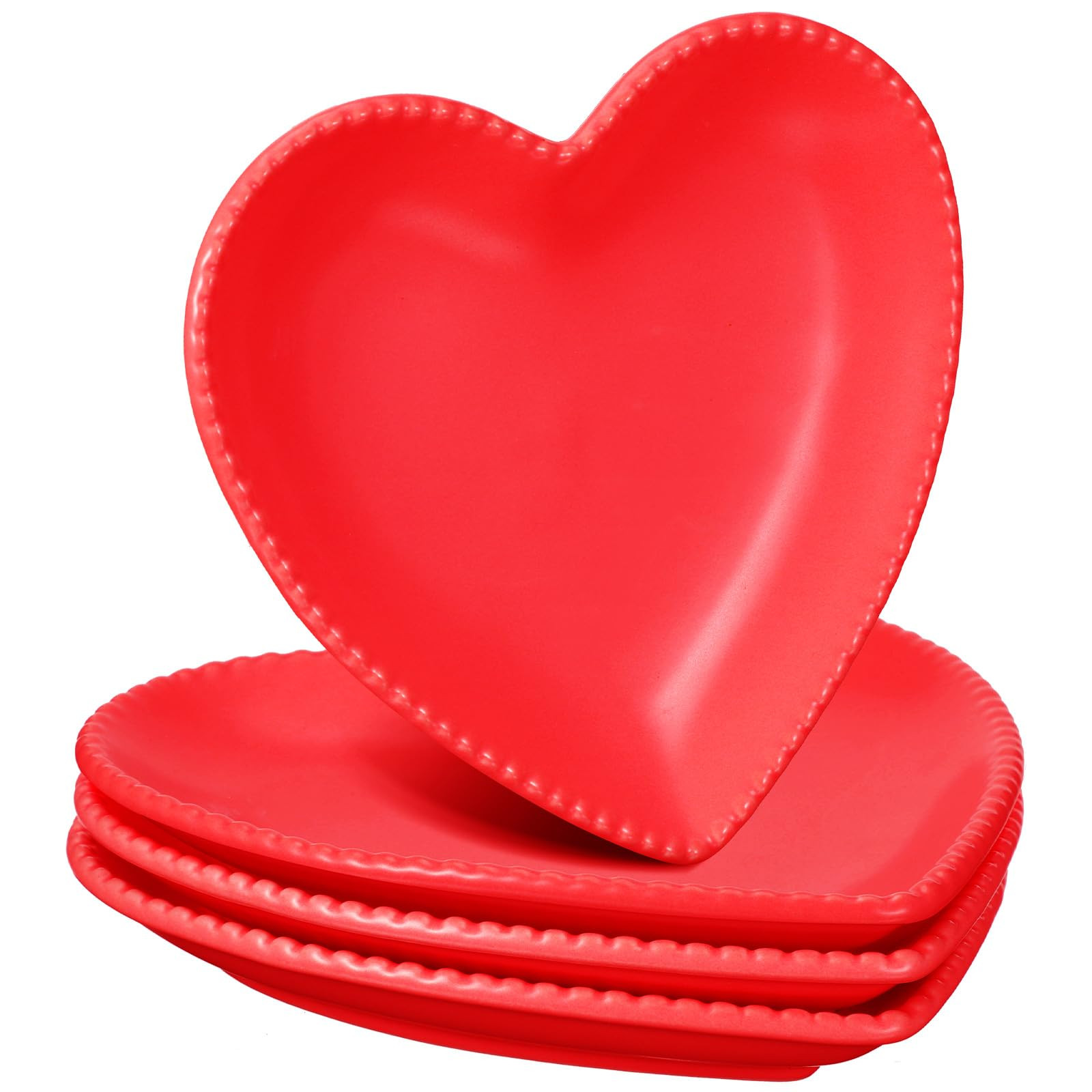 4 Set Valentine's Day Heart Shaped Plates Ceramic Salad Cute Plate Set Steak Elegant Dinner Dish ... | Amazon (US)