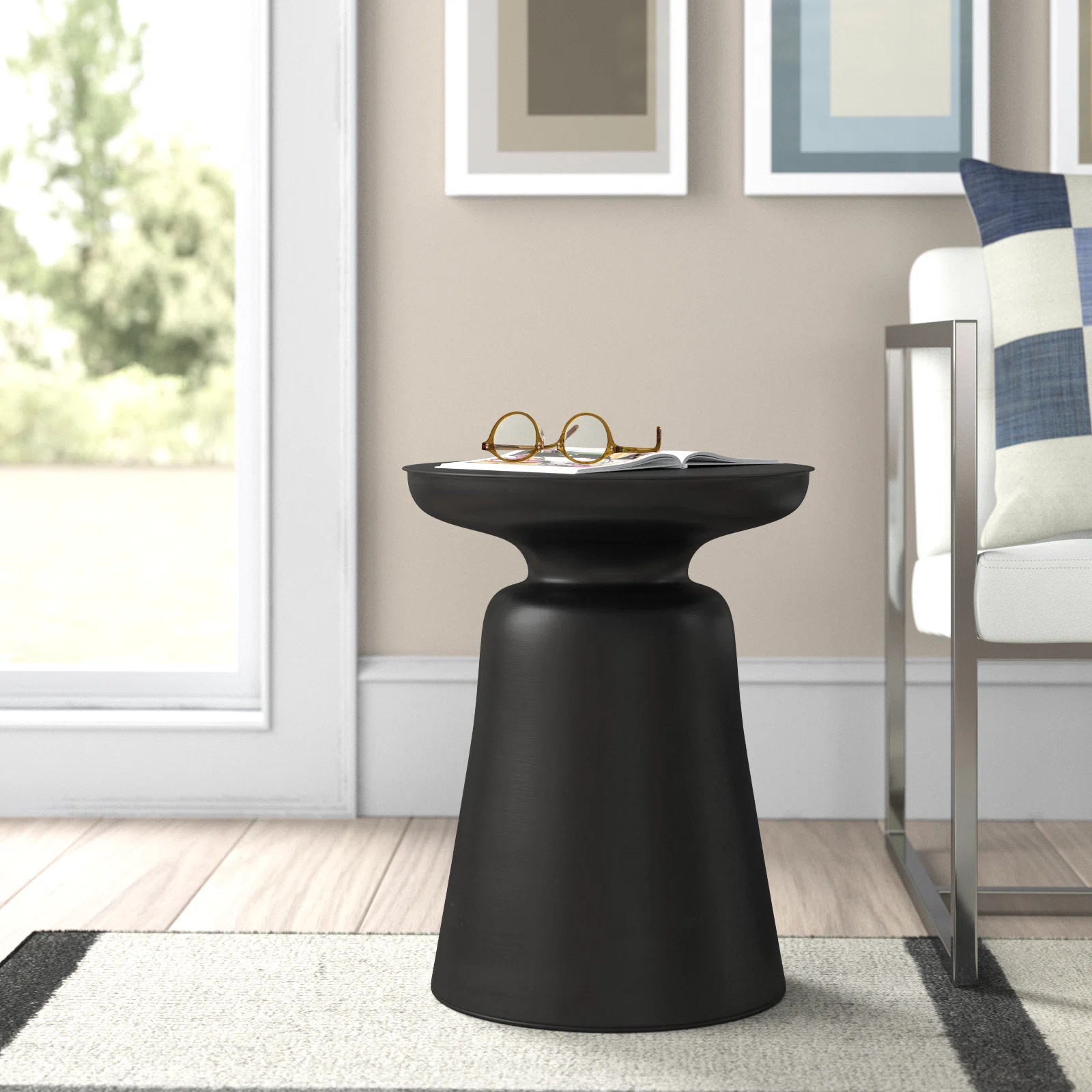 Alaunna Iron Drum End Table | Wayfair North America