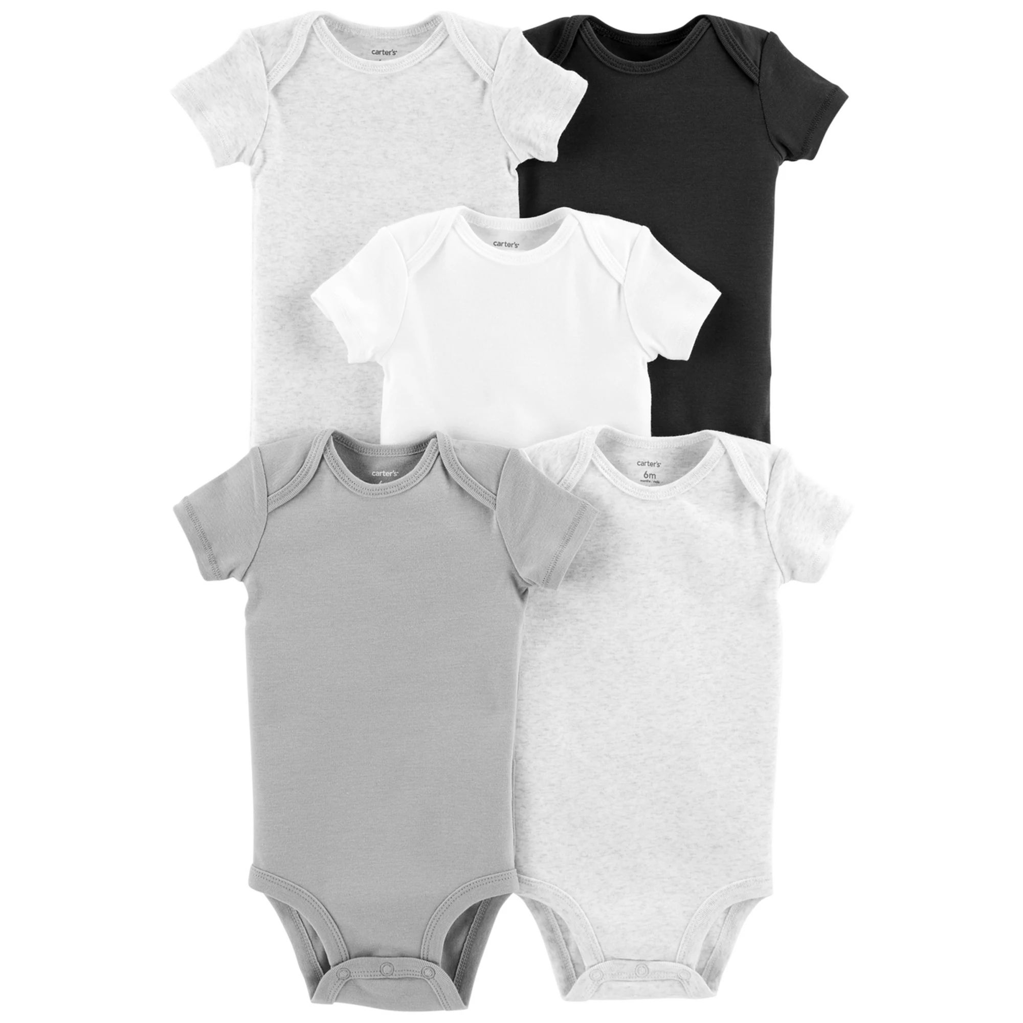 Baby Carter's 5-pack Solid Bodysuits | Kohl's