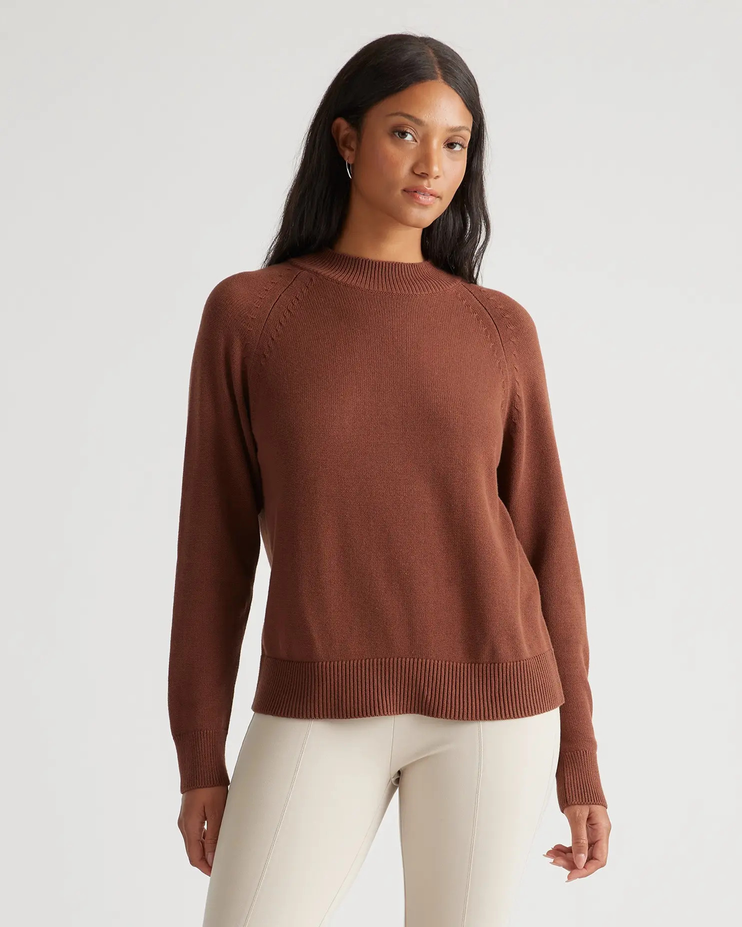 100% Organic Cotton Mock Neck Sweater | Quince