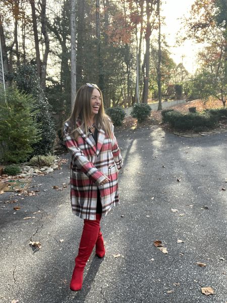 We all know that Red🔴🔴🔴 is the IT color of the season and it ties in nicely with the Holidays. My beautiful Flannel plaid coat is currently on major sale. I love the mix of red and navy and khaki. Perfect gift for your besties too. 

#LTKmidsize #LTKGiftGuide #LTKHoliday