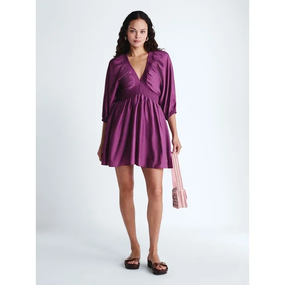 Scoop Women's and Women's Plus Mini Raglan Dress, Sizes XS-4X | Walmart (US)