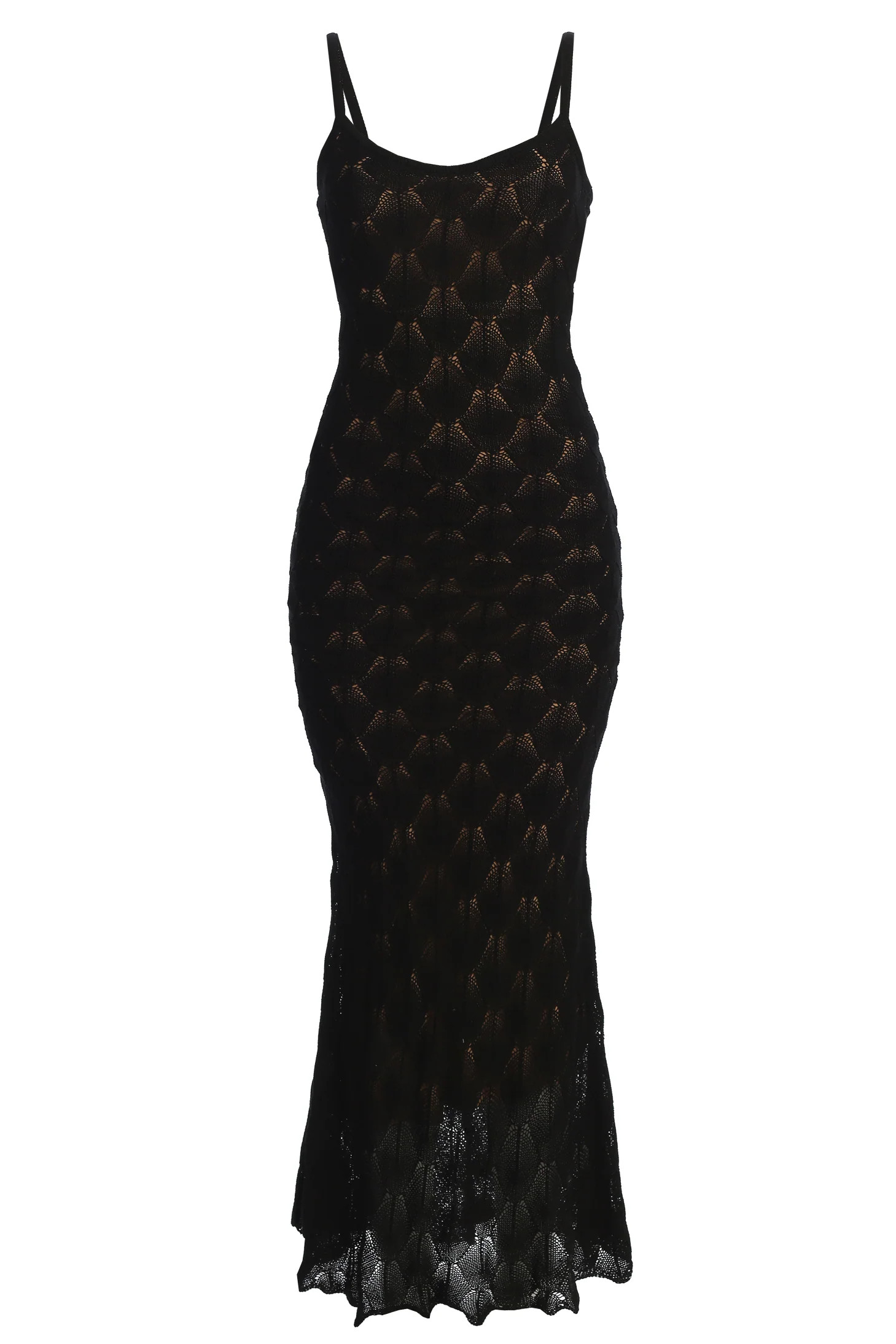 Black Gabriela Knit Maxi Dress | JLUXLABEL