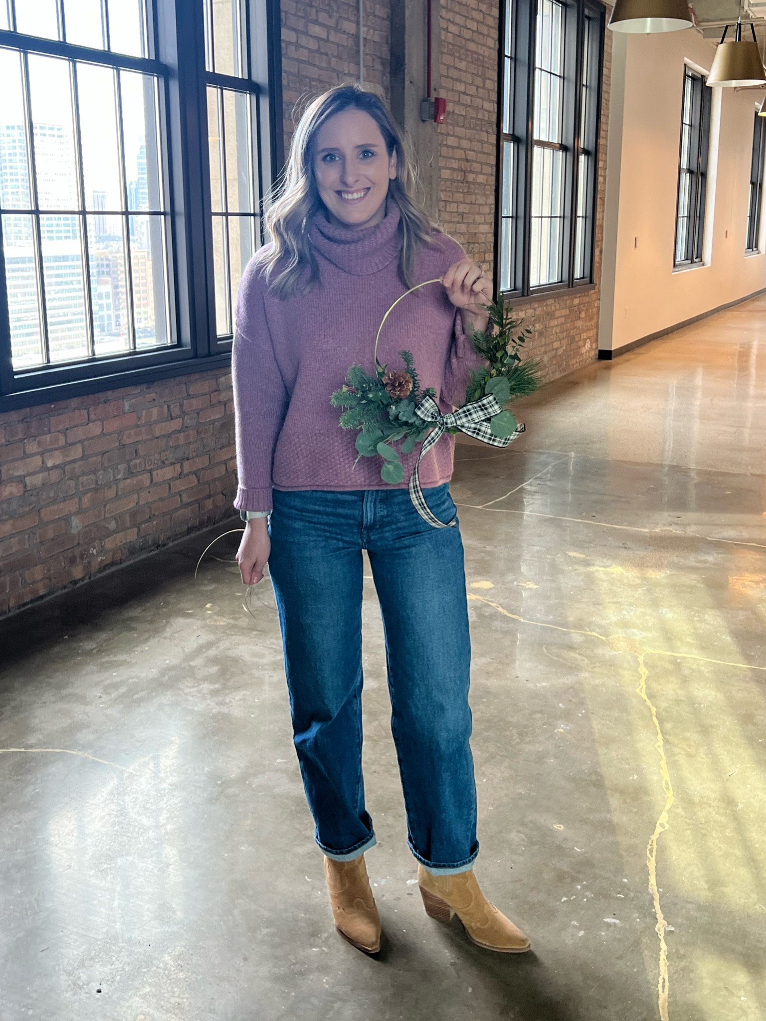 My favorite work outfit. Sweater. Jeans. Booties. While making wreaths ♥️

#LTKstyletip #LTKsalealert #LTKSeasonal