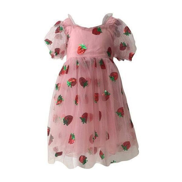 Sequin Dress, Strawberry | Maisonette