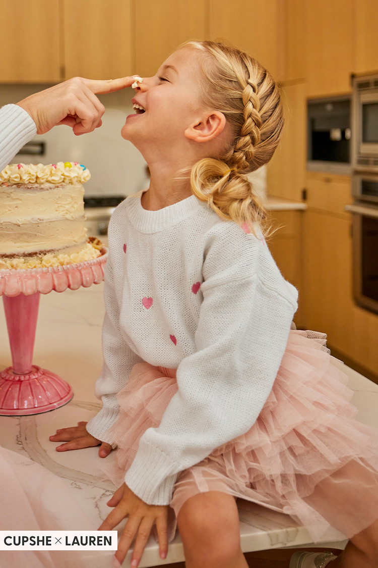 Starlight Toddler Girls Heart Print Sweater | Cupshe US