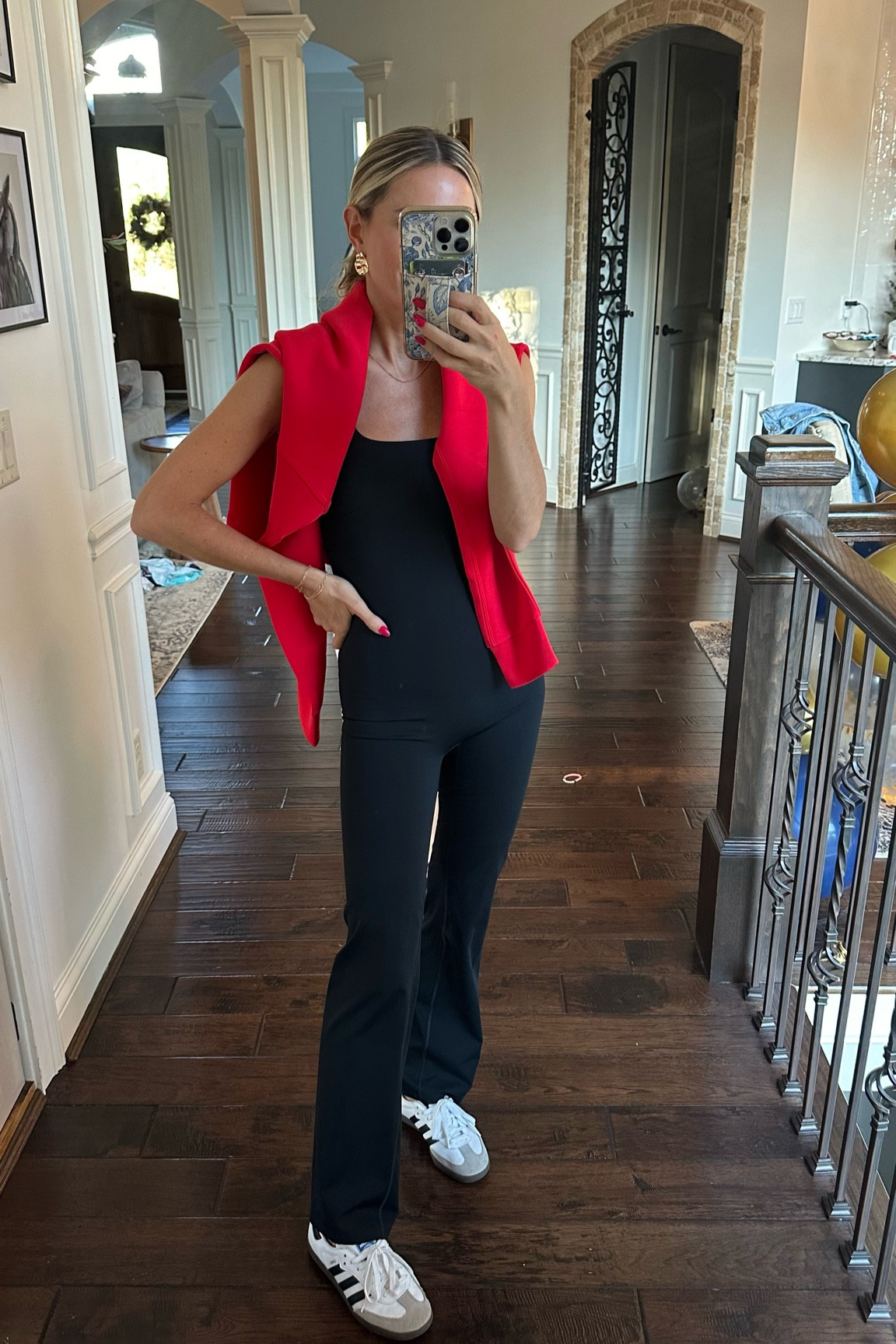 Wearing xs in jumpsuit - love this bc it is open in back for convenience when you have to use the restroom! 

Discount code: KATEROSExSPANX works sitewide (excluding sale)

#LTKOver40 #LTKActive #LTKFitness