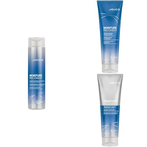 Joico Moisture Recovery Hair Care Set - Moisturizing Shampoo (10.1oz), Conditioner (8.5oz) & Treatment Balm (8.5oz) for Thick, Coarse, Dry Hair with Jojoba Oil & Shea Butter | Amazon (US)