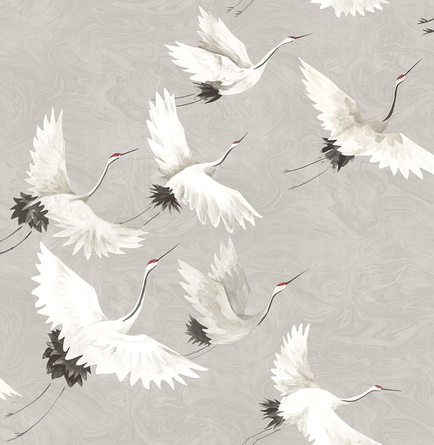 NuWallpaper NUS3678 Halcyon Peel & Stick Wallpaper, Grey | Amazon (US)