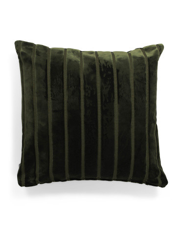 24X24 Oversized Luxury Ribbed Velvet Theodore Pillow, Polyester | TJ Maxx