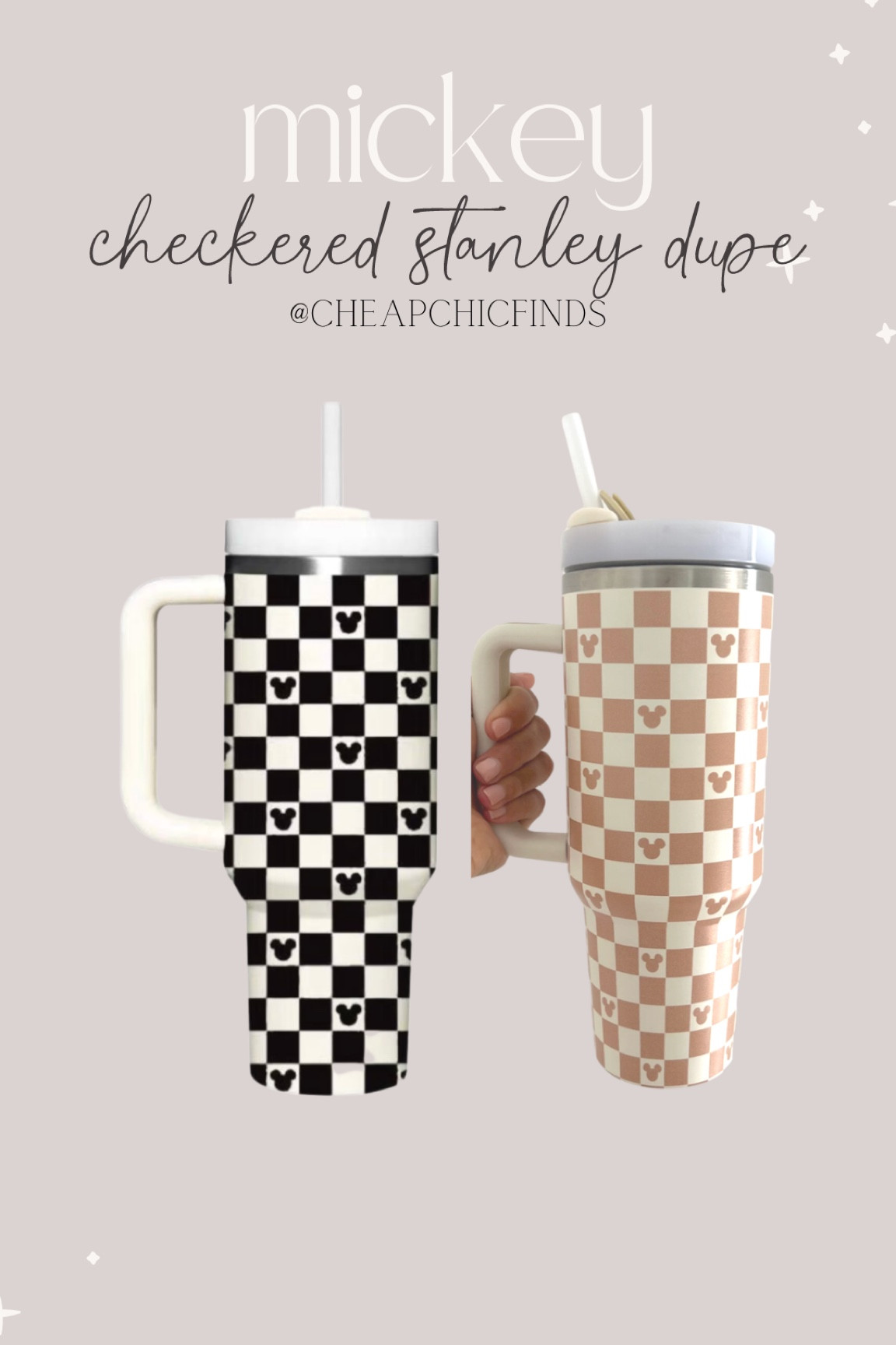 $25 Checkered Mickey Mouse Disney Stanley cup dupe!! 

#etsyfind #disney #stanleydupe #ltkunder30 #getthelookforless #disneyfinds

#LTKunder50 #LTKBacktoSchool #LTKFind