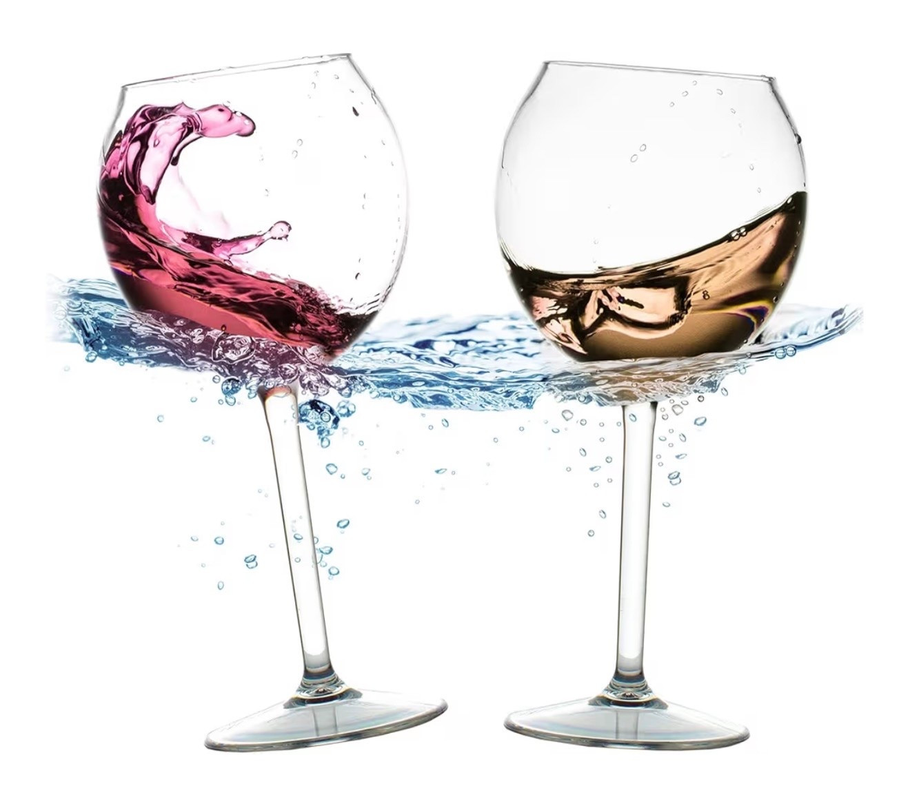 BubbleWally Floating Wine Glasses for Pool (18 Oz | Set of 2) - Pool Wine Glasses That Float | Shatterproof Floating Cup | Beach Glass | Outdoor Tritan Plastic with Stem

#LTKmomlife #LTKSeasonal #LTKgrwm