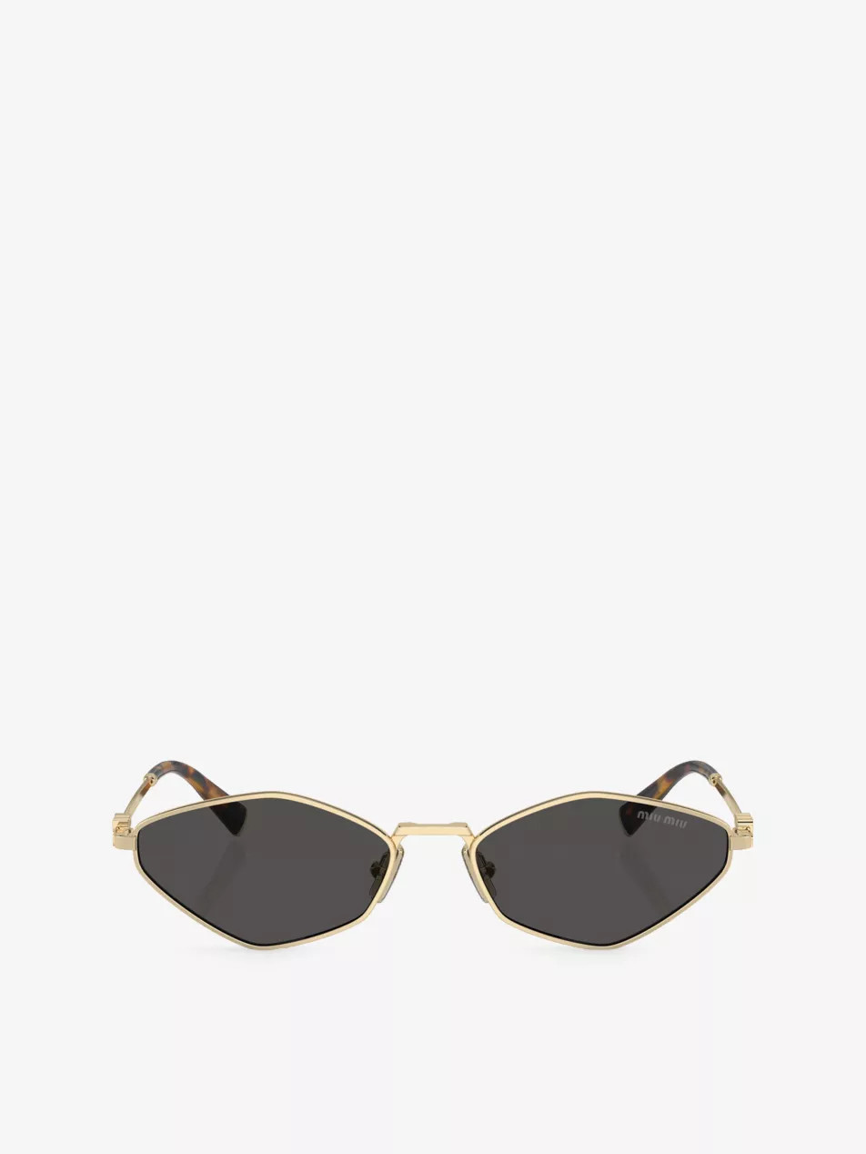 MU 56ZS irregular-shape metal sunglasses | Selfridges