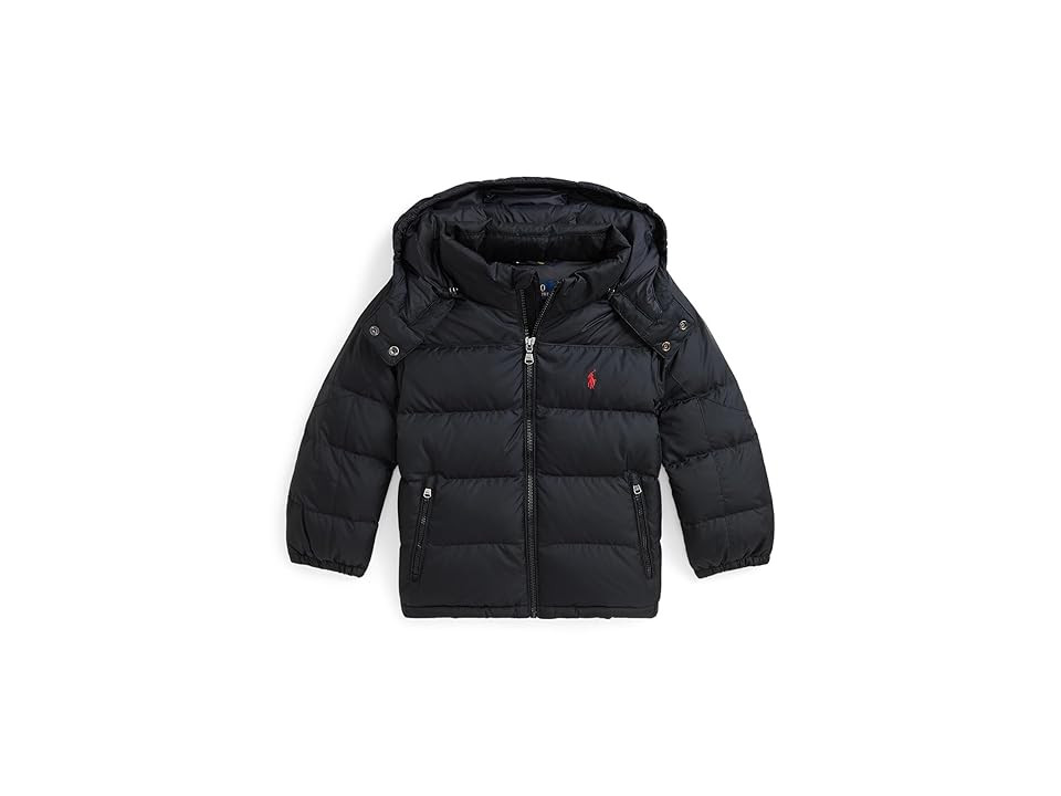 Polo Ralph Lauren Kids Ripstop Down Hooded Jacket (Toddler/Little Kid) Boy's Coat Polo Black : 4 Little Kid, Down/Nylon/Polyester | Zappos