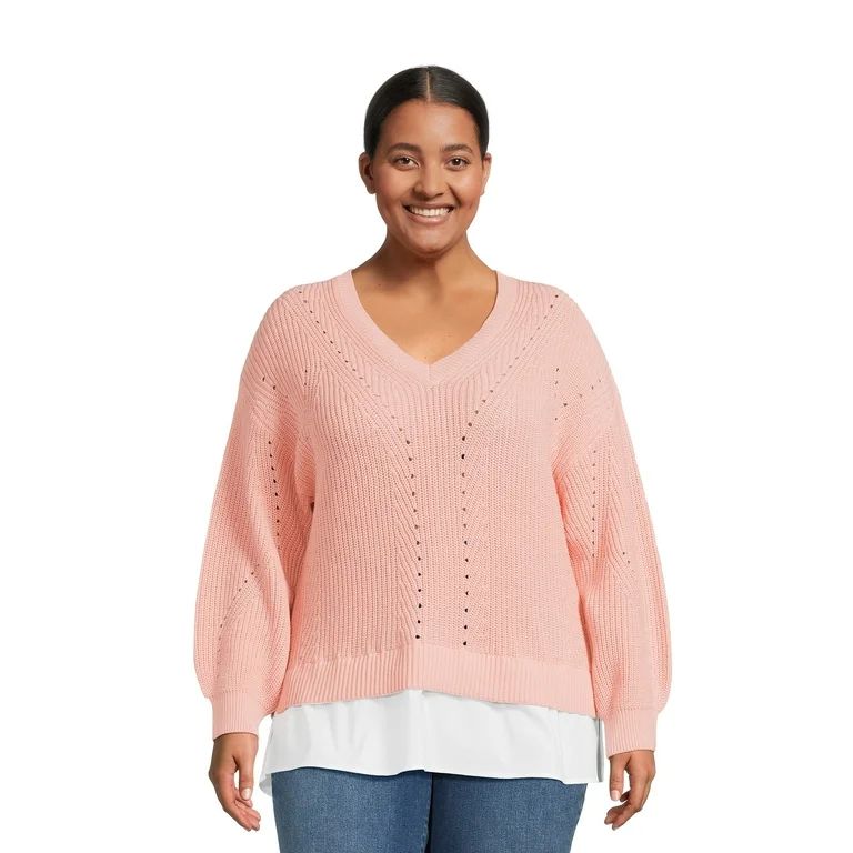 Terra & Sky Women's Plus Size Shaker Knit Sweater | Walmart (US)