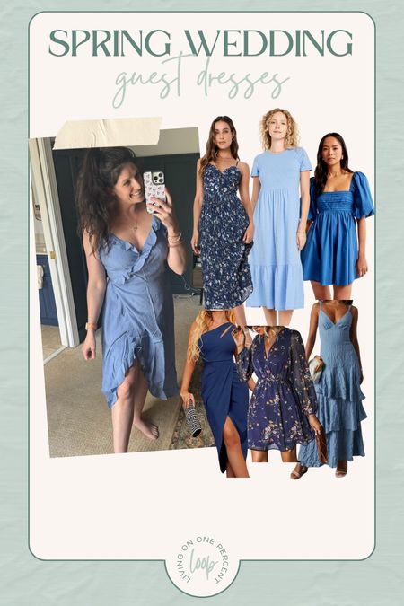 Spring wedding guest dresses: blue edition! I love a good wrap dress and this denim light blue one from Abercrombie is🤌 Sharing a few others I own and love or wish I had! Petite style, blue dresses, shower dress inspo

#LTKSeasonal #LTKwedding #LTKparties
