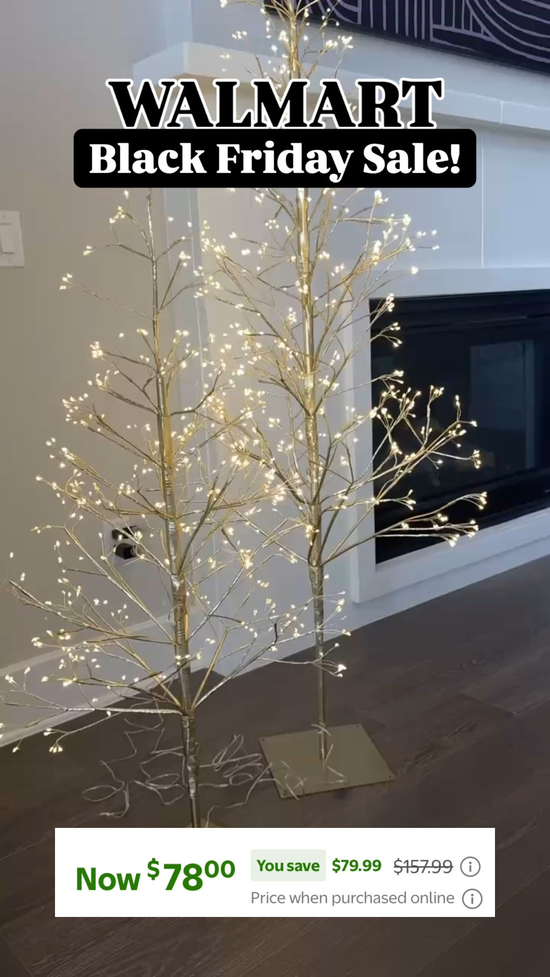 3 pack of twinkling tree from Walmart is now only $78! That’s an incredible $80 off their normal purchase price! 

#LTKHoliday #LTKSaleAlert #LTKHome