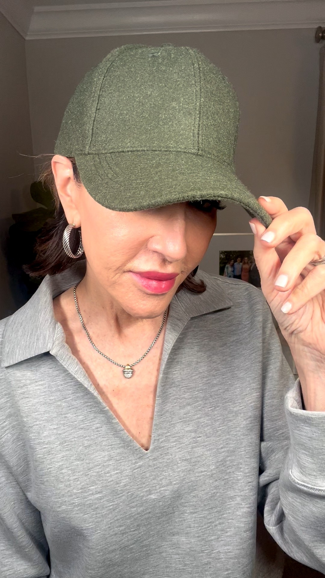 green baseball cap 

#LTKOver40 #LTKootd #LTKSeasonal