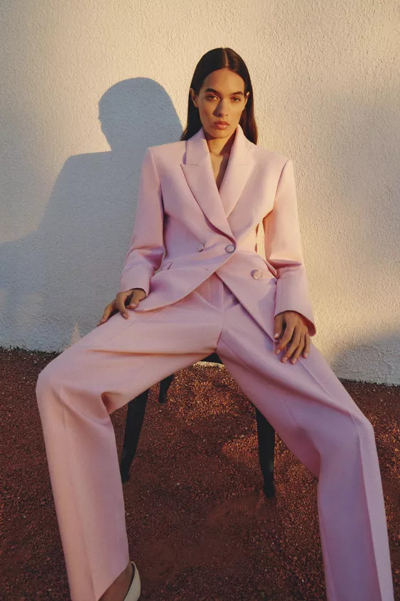 BLAZER A DOPPIOPETTO CON SPALLINE | Zara IT