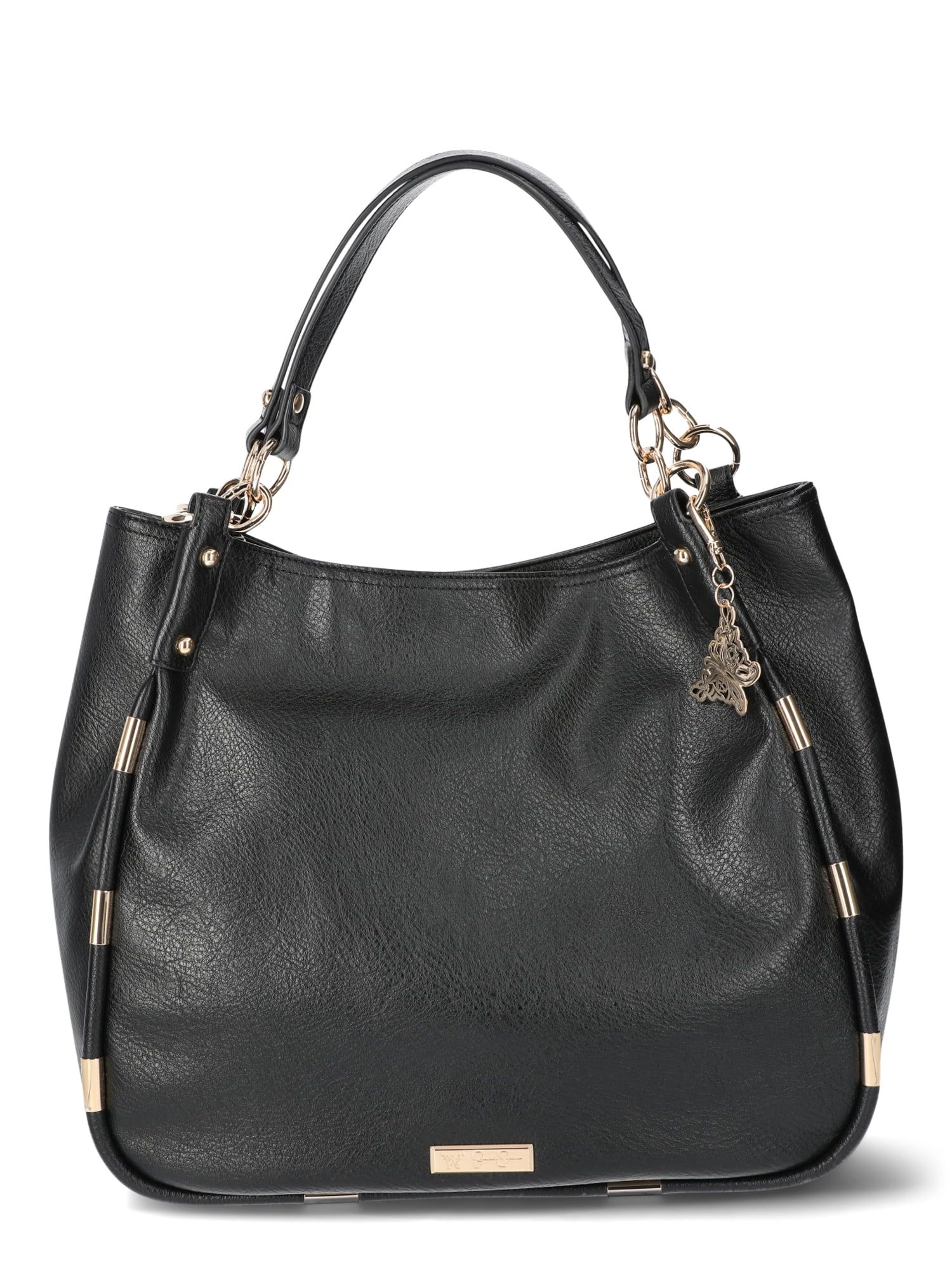 Jessica Simpson Women's Sadie Faux Leather 4 Poster Handbag, Meteorite | Walmart (US)