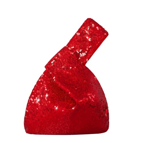 Eternal Beauty Sequin Wrist Bag, Women's Mini Portable Wristlet Knot Pouch, Sparkly Small Cute Evening Wallet Party Gift Handbag Purse, Red | Amazon (US)