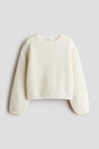 H & M - Chenille-Knit Sweater - White | H&M (US + CA)