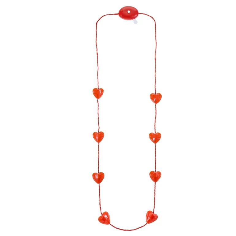 Way to Celebrate Valentine's Day Hearts Light Up Necklace, 1 Piece | Walmart (US)