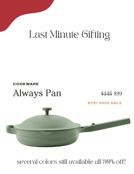 Last minute gifting- non toxic always pan. Shipping cutoff 12/19 to arrive before Christmas! 

#LTKSeasonal #LTKGiftGuide #LTKHoliday