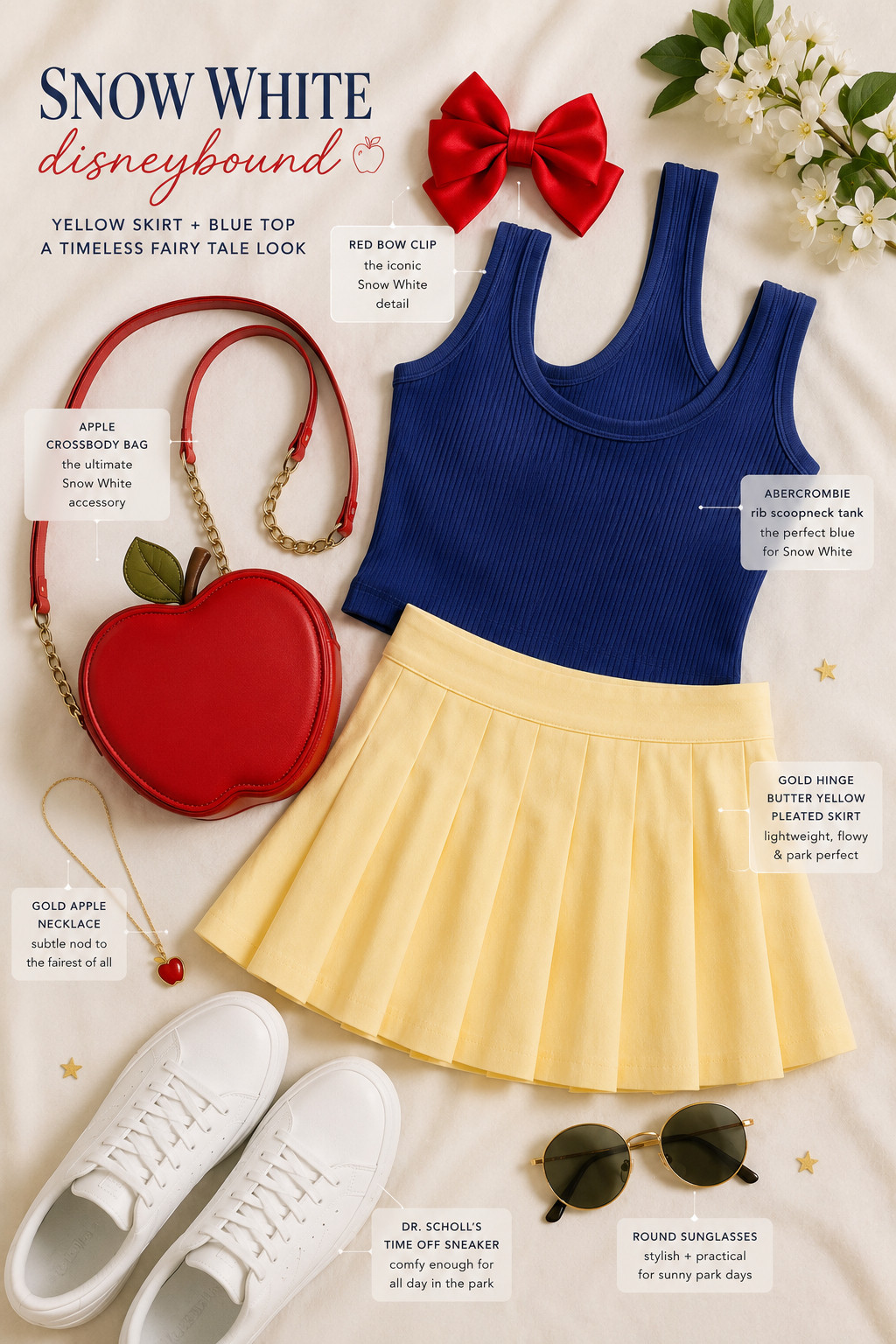 Snow White Disneybound but make it comfy ✨🍎💙💛

Sharing my favorite heat-friendly Disney outfit idea featuring a butter yellow tennis skirt, blue ribbed tank, comfy white sneakers, and the cutest apple accessories for the perfect princess-inspired park look. This Disneybound is lightweight, cute for Magic Kingdom photos, and easy to recreate for your next Disney trip!

Perfect for:
✨ Disney World outfits
✨ Disneyland outfit ideas
✨ Snow White Disneybound
✨ Disney park style
✨ Summer Disney outfits
✨ Cute Disney aesthetic looks

Everything is linked here on my LTK 🤍

#DisneyWorldOutfits #Disneybound #SnowWhiteDisneybound #DisneyStyle #LTKStyle #DisneyFashion #MagicKingdomOutfit #DisneyOutfitIdeas #DisneyAdult #DisneyParksStyle #SummerDisneyStyle #DisneyInspiredFashion #DisneyGirlStyle #LTKunder50 #ThemeParkOutfit

Affiliate disclaimer: I may earn a small commission if you shop through my links at no extra cost to you 🤍
 

 #LTKootd #LTKTravel