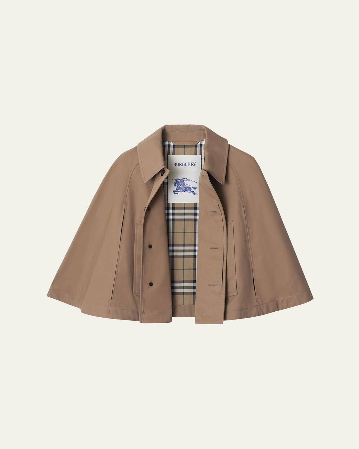 Cropped Cotton Twill Cape | Bergdorf Goodman