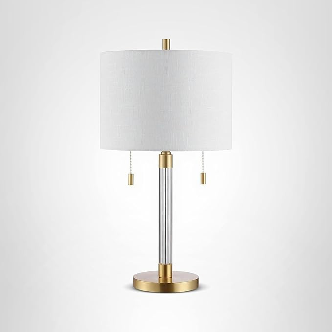 SAFAVIEH Lighting Collection Bixby Modern Contemporary Brass Metal Pull-Chain 27-inch Bedroom Liv... | Amazon (US)