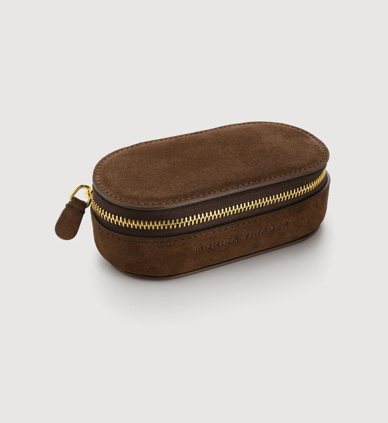 Mini Oval Suede Jewellery Box | Monica Vinader (Global)