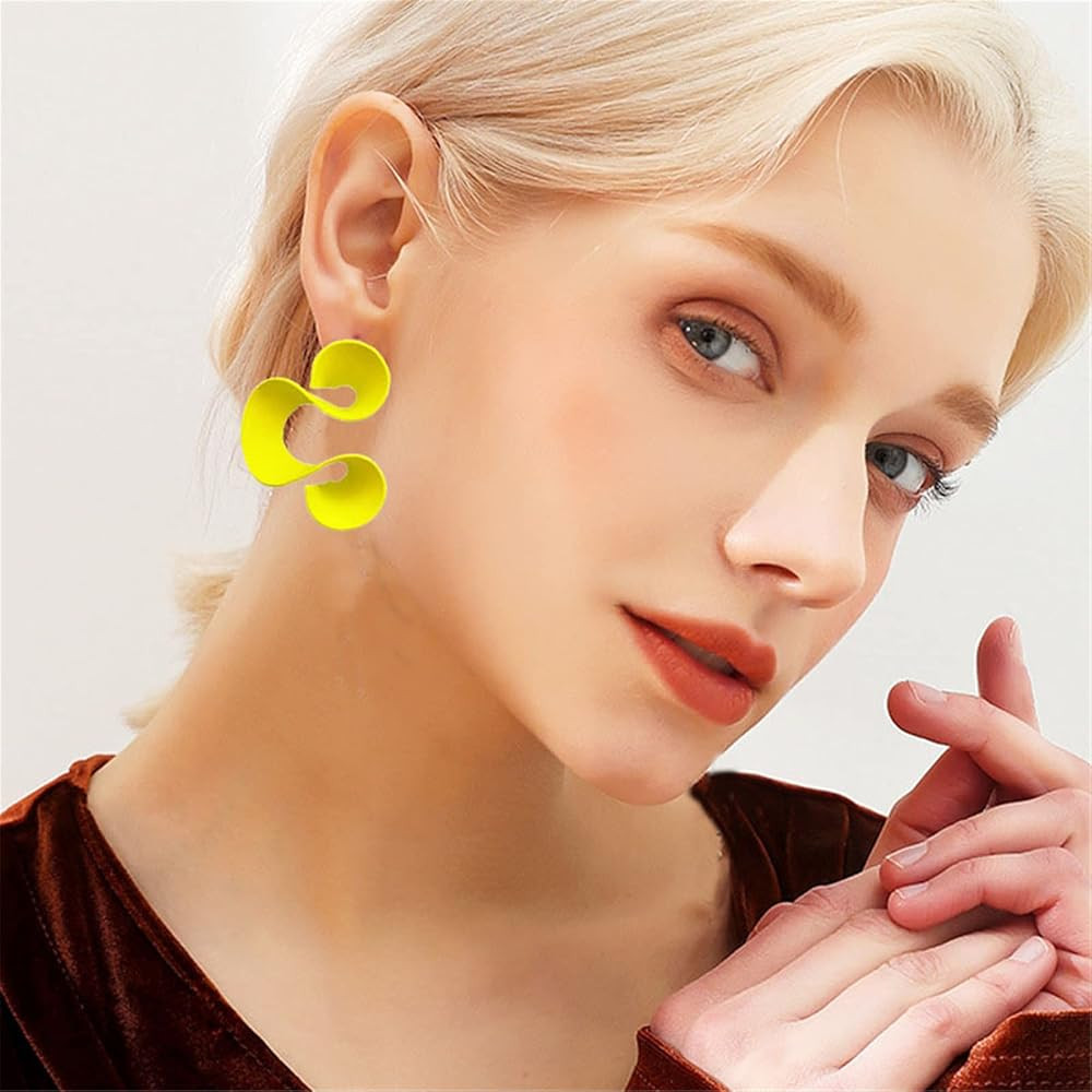 Abstract Neon Earrings Spiral | Amazon (US)