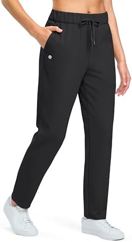 G Gradual Fleece Lined Pants Women 27.5"/29" Golf Pants 3 Pockets Water Resistant Warm Sweatpants... | Amazon (US)